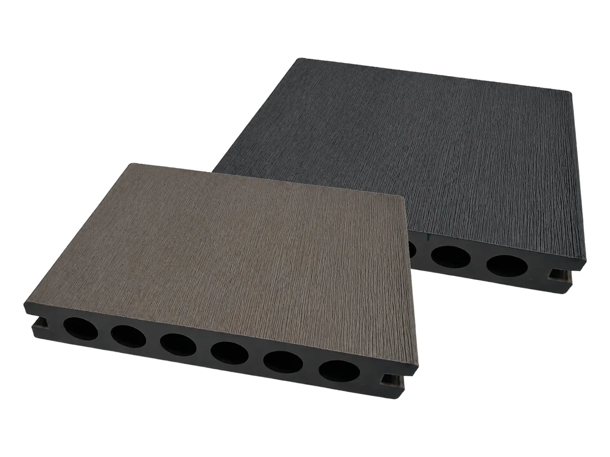 Heritage Charcoal reversible board showing the Aged Wood Grain and Charcoal faces